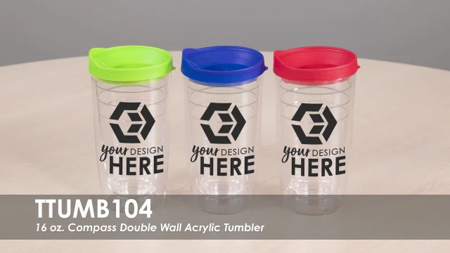 16 oz. Compass Double Wall Acrylic Tumbler | TTUMB104