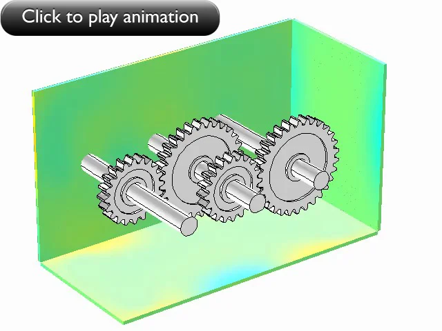 Spur Gear Train (a Parameterized Model), 3D CAD Model Library