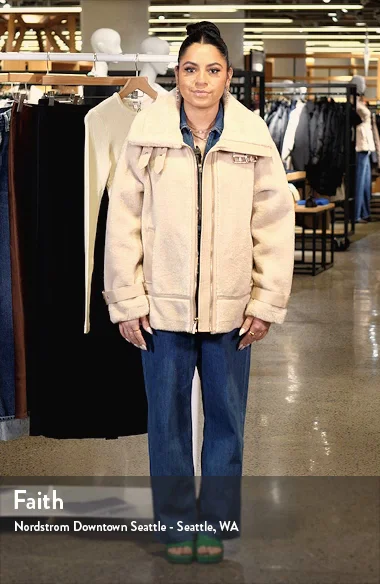 Michael Kors Faux Shearling Moto Jacket Nordstromrack - Main Image