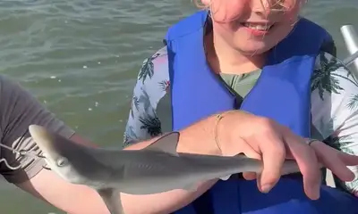 Capt Shep with the 6ft Shark! 