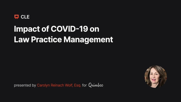Impact of COVID-19 on Law Practice Management