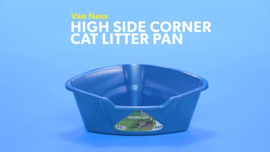 VAN NESS High Side Corner Cat Litter Pan, Blue 