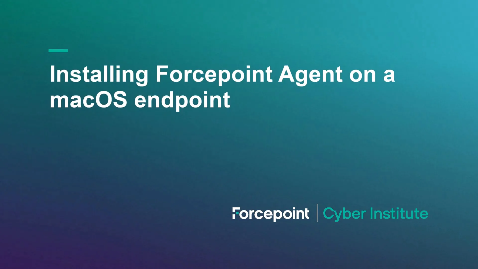 Forcepoint Cyber Institute