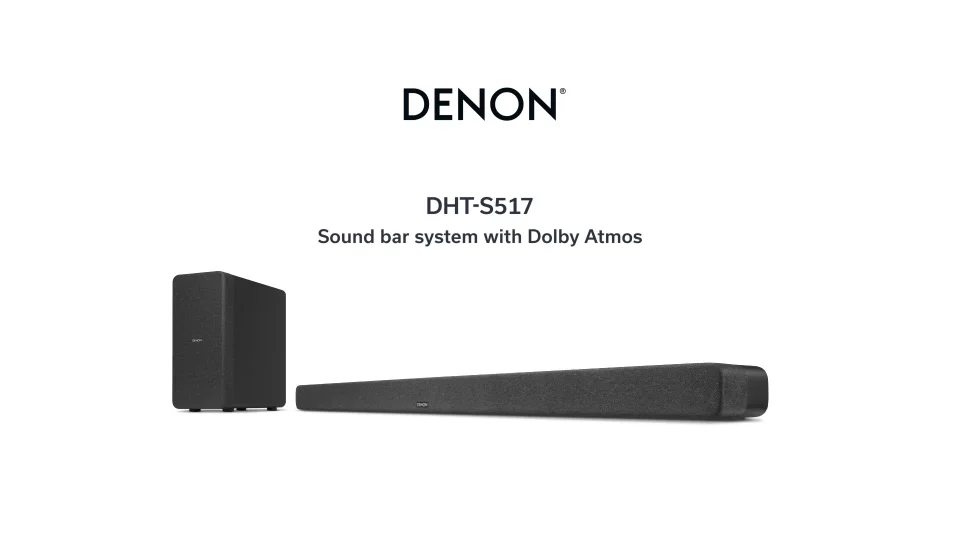 DENON DHT-S517 【K】 DHT-S517 - Large Sound Bar with Dolby Atmos and wireless