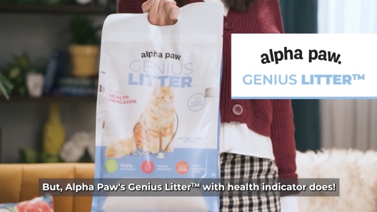 ALPHA PAW Genius Litter with Health Indicator Cat Litter, 6-lbs 