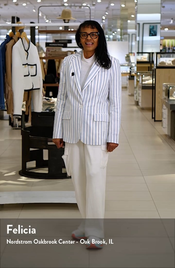 Lauren Ralph Lauren Stripe Linen Blend Blazer | Nordstrom