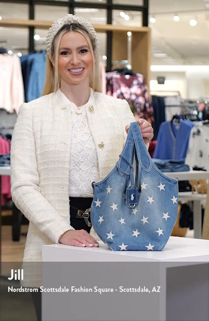 Polo Ralph Lauren Medium Star Print Denim Tote | Nordstrom