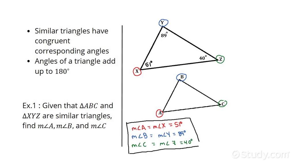How to Find the Measure of an Angle of a Triangle Given 2 Angles of a ...
