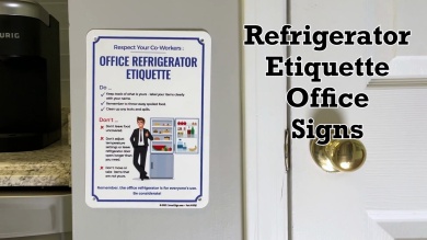 CoWorkers Office Refrigerator Etiquette Sign