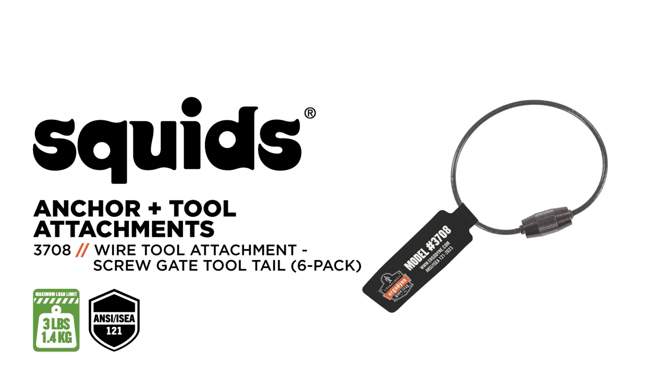 Squids 3708 Wire Tool Attachments Easily Tether Tools with No Tape or  Shrink Wrap Needed, image size:1280x720