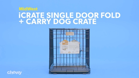 Midwest iCrate Single Door Folding Dog Crate, 36 L X 23 W X 25 H