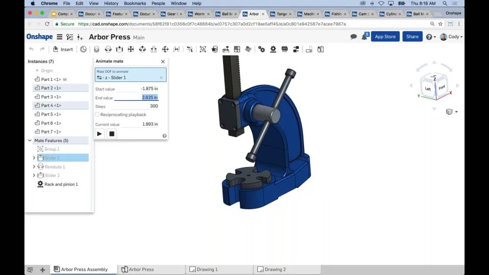 Advanced Assembly Motion | Onshape