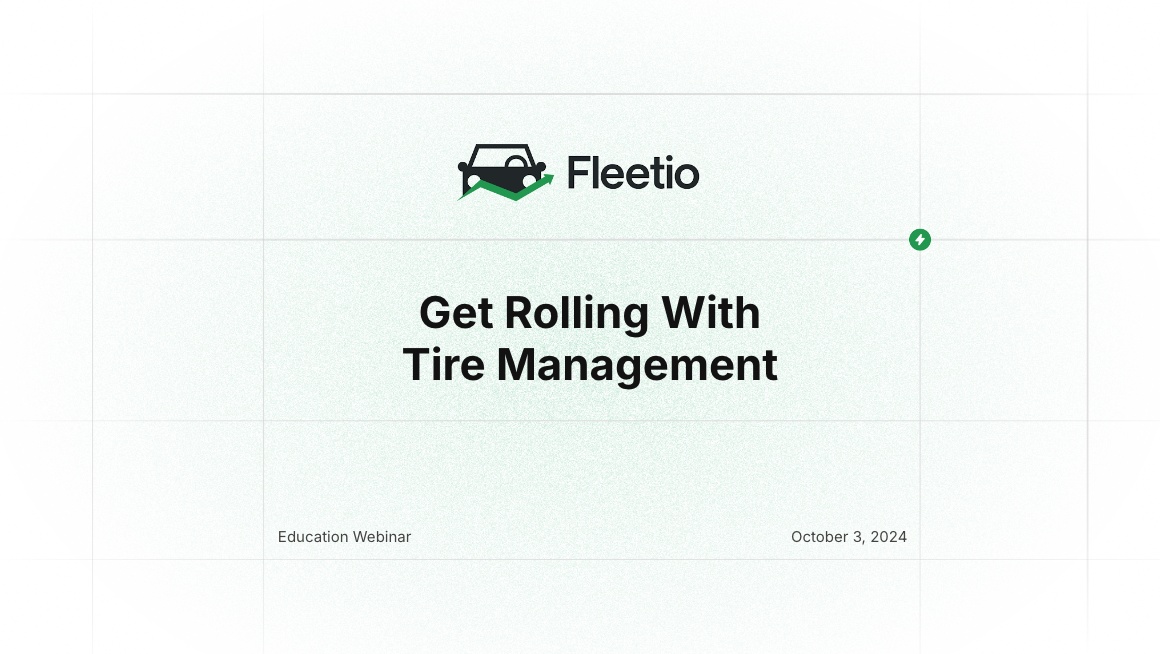 Get Rolling With Tire Management Webinar