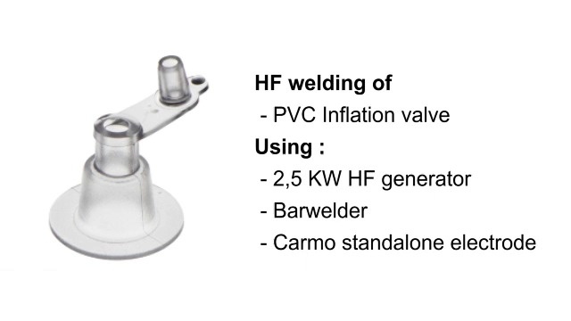 HF welding of inflation valve