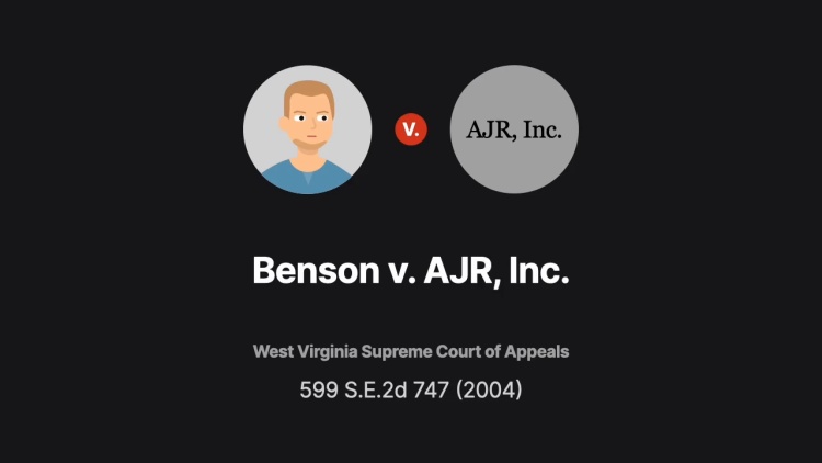 Benson v. AJR, Inc.