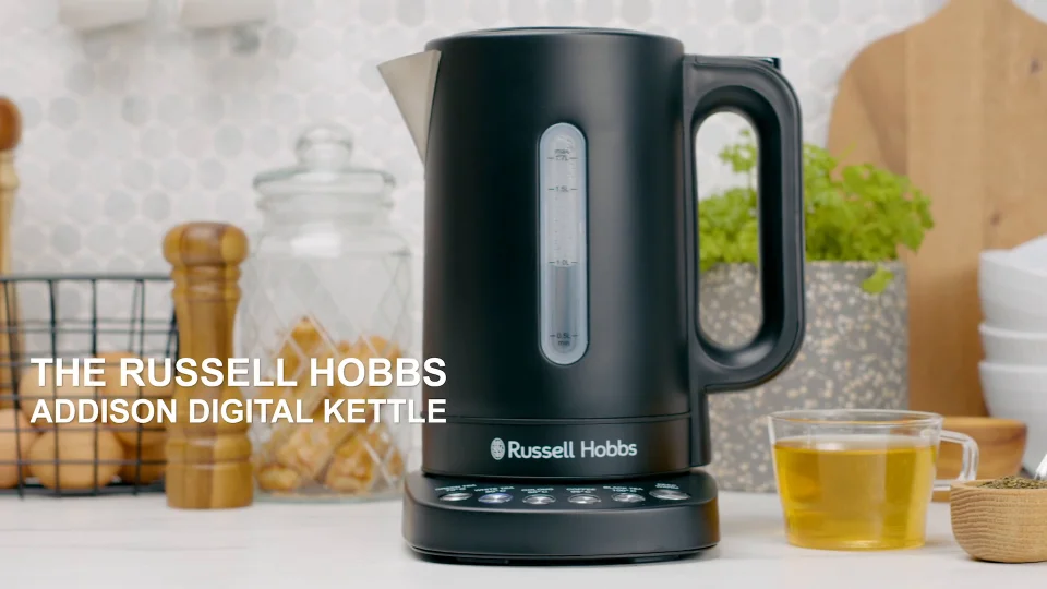 Your Cuppa, The Way You Like It. Addison Digital Kettle Matte Black - Russell  Hobbs 