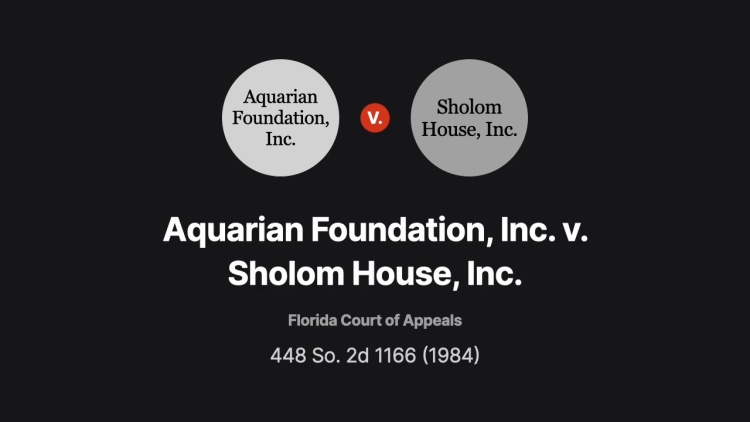 Aquarian Foundation, Inc. v. Sholom House, Inc.