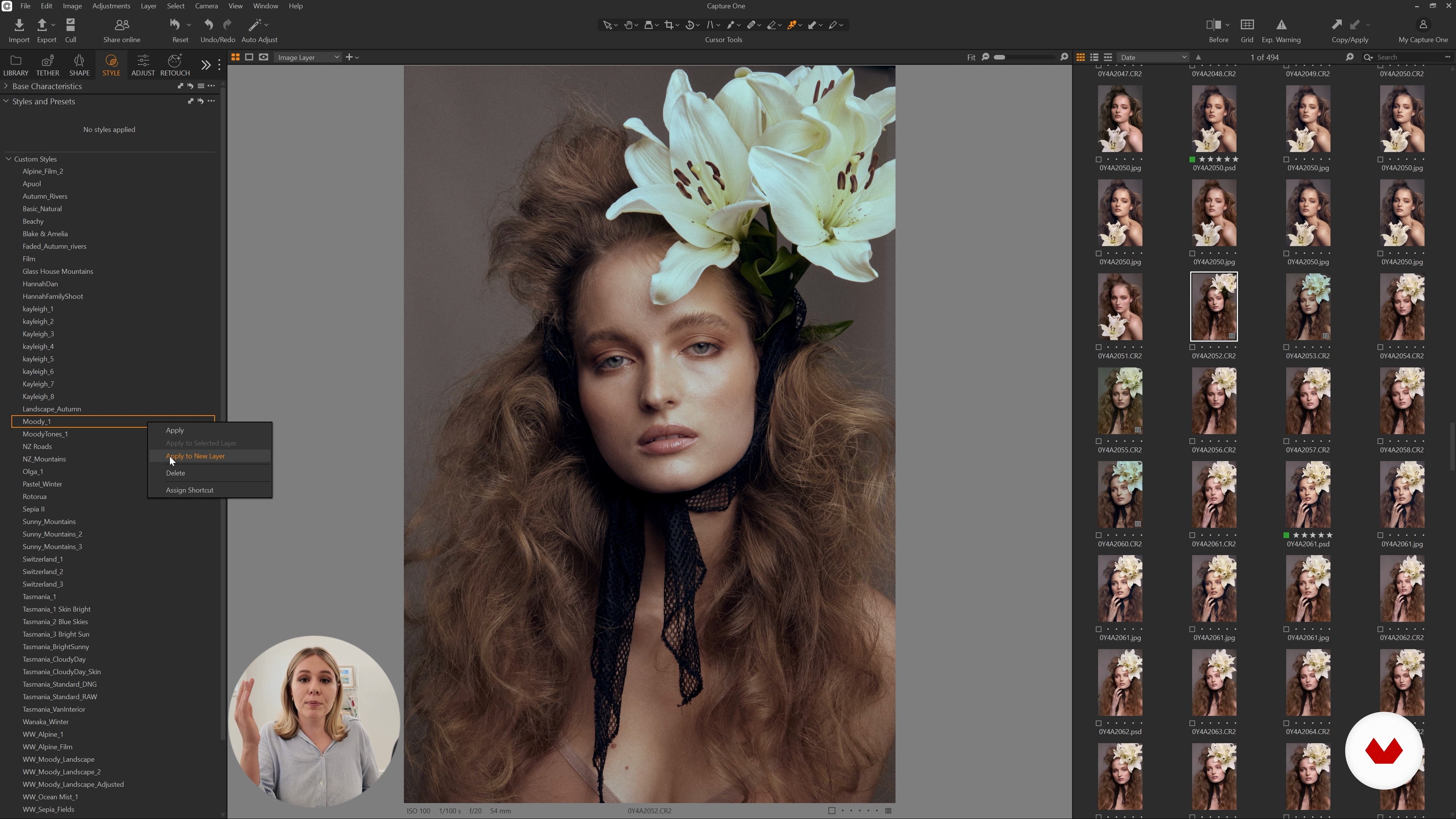 Using styles in Capture One