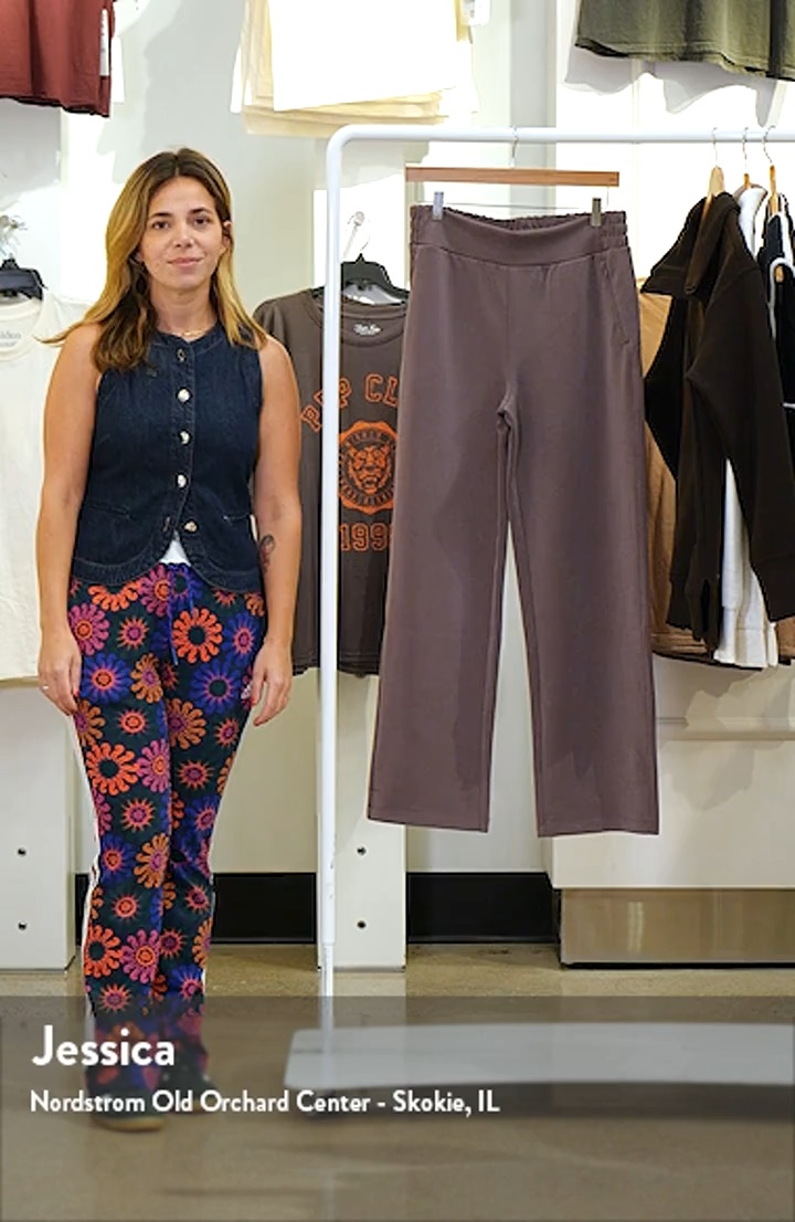 Zella Cozy Scuba Knit High Waist Straight Leg Pants | Nordstrom