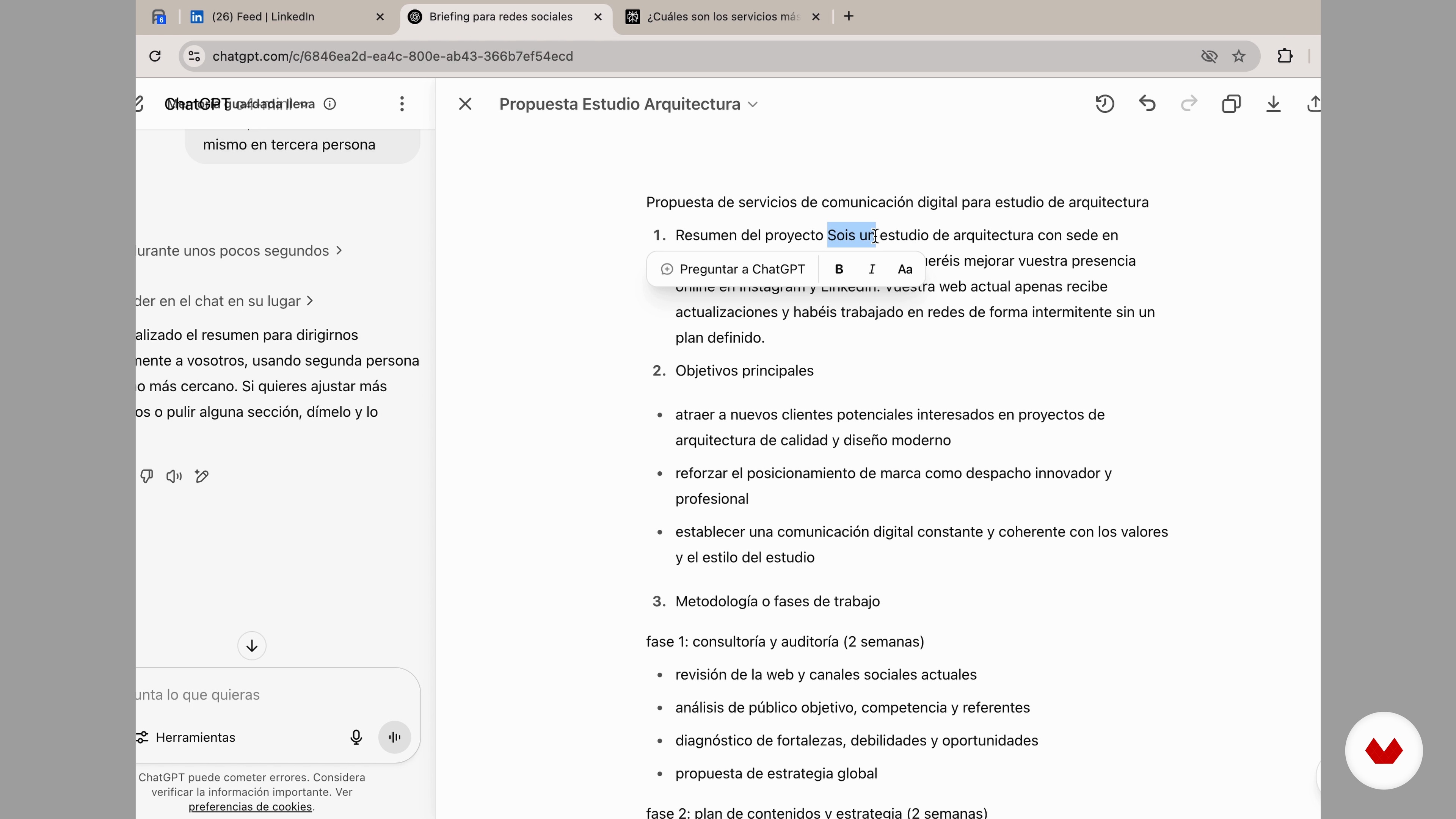 Primeras fases: del briefing al acuerdo 1