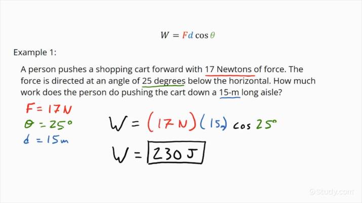 how-to-calculate-the-work-done-on-an-object-at-an-angle-physics