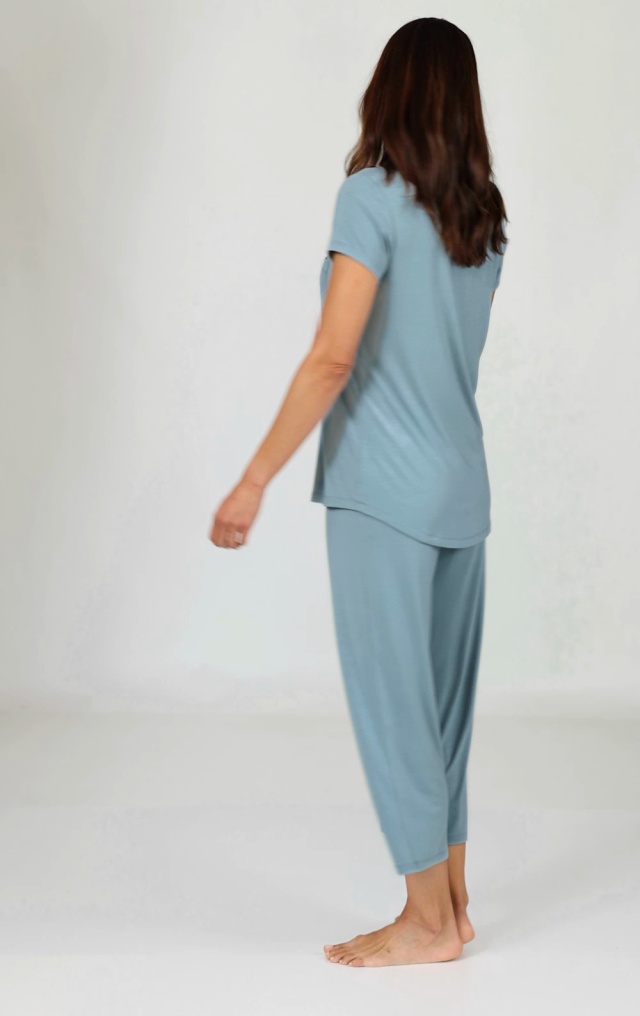 Consciously Cozy Short Sleeve Capri Pajama - Rose