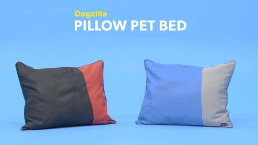 Discontinued - DOGZILLA Pillow Dog Bed w/Removable Cover, Red/Black - Chewy.com