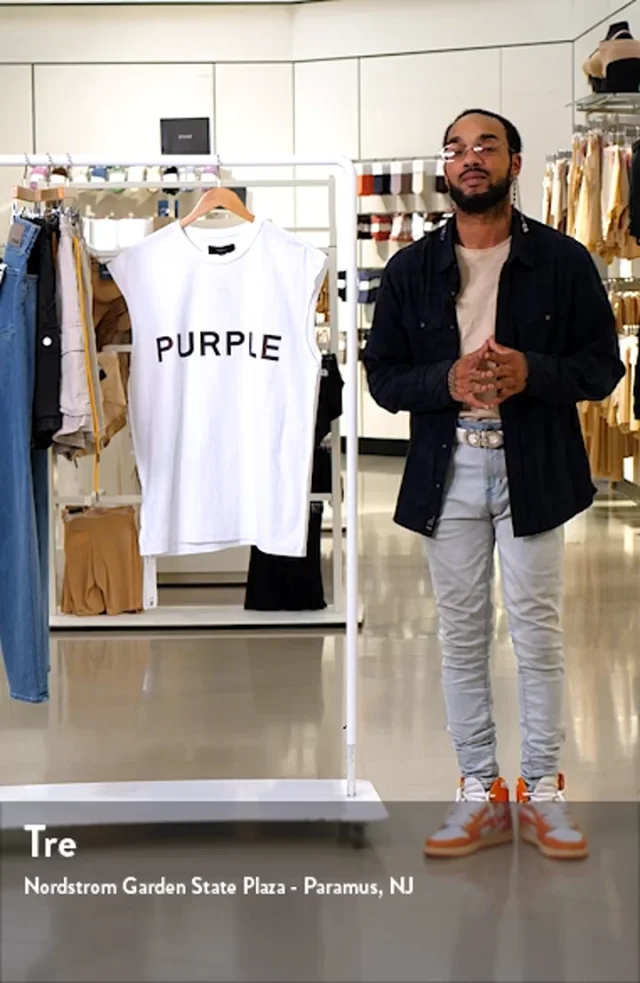 Tシャツ・カットソー PURPLE BRAND Textured Jersey Sleeveless t-shirt PURPLE BRAND Textured Jersey Sleeveless Graphic T-Shirt