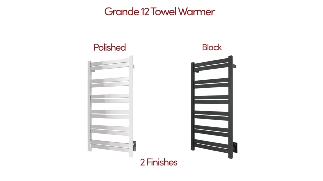 WarmlyYours Grande 12 Electrical Wall-mounted Towel Warmer, Black,  Hardwired, 12 Bars & Reviews