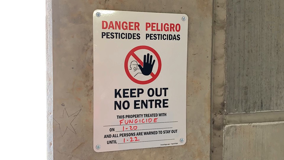Danger Pesticides Keep Out No Entry Signs S-4966