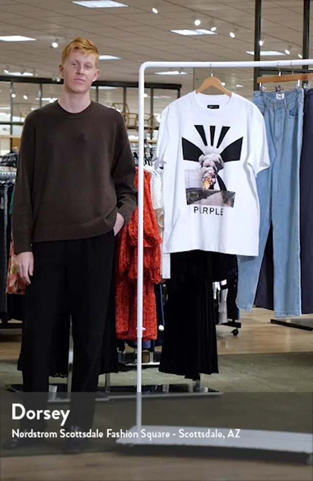 【Purple Brand】グラフィック ロゴ ニット ジャージー Tシャツ PURPLE BRAND Heavyweight Cotton Jersey Graphic T-Shirt