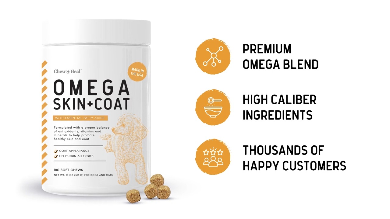 Chew Heal Omega Skin Coat Dog Supplement