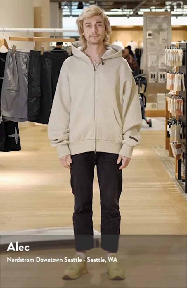 Fear of God Essentials Classic Fit Fleece Zip-Up Hoodie