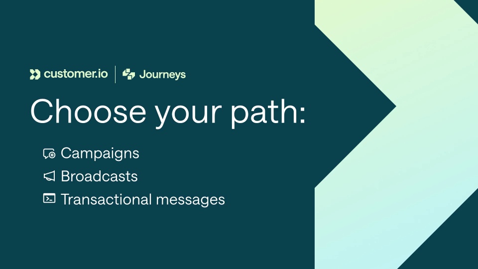There are three major ways to send messages in Customer.io. Watch this video to learn when to run a campaign, send a broadcast, or trigger a transactional message