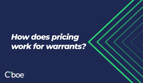 How does pricing work for warrants