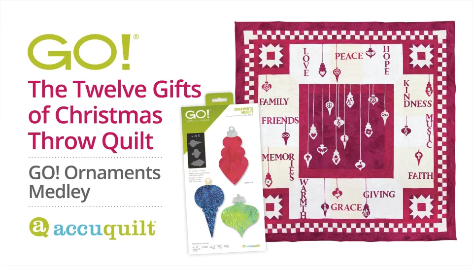 GO! The Twelve Gifts of Christmas Throw Quilt Pattern - AccuQuilt