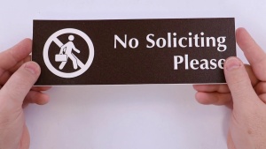 No Soliciting Door Signs and Labels