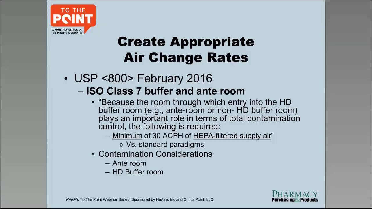 HVAC Essentials Under USP 800 inar NuAire