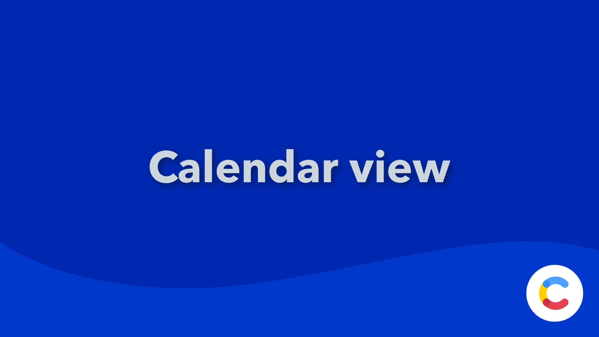 Calendar view