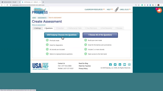 Screenshot from Getting Started With USATestprep video