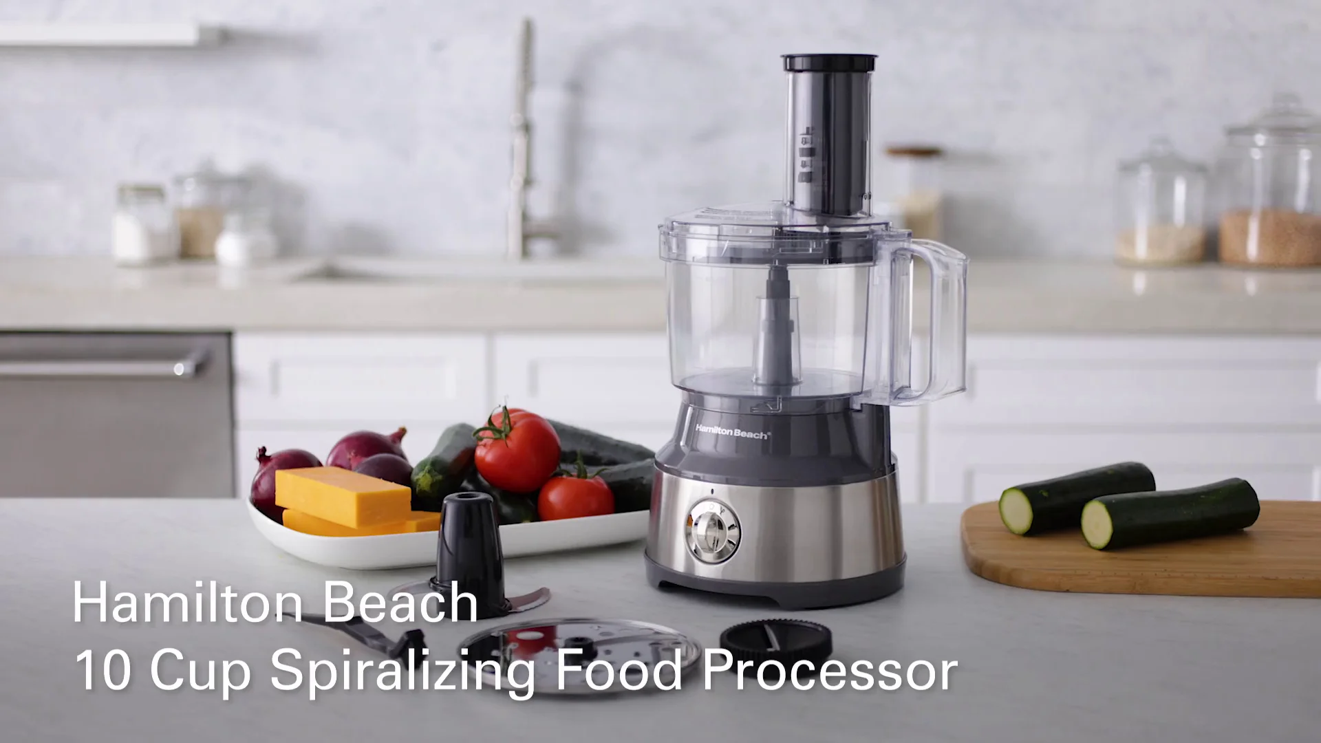 Hamilton Beach Food Processor & Vegetable Chopper for Slicing, Shredding,  Mincing, and Puree, 10 Cups + Easy Clean Bowl Scraper, Stainless Steel  (70730)