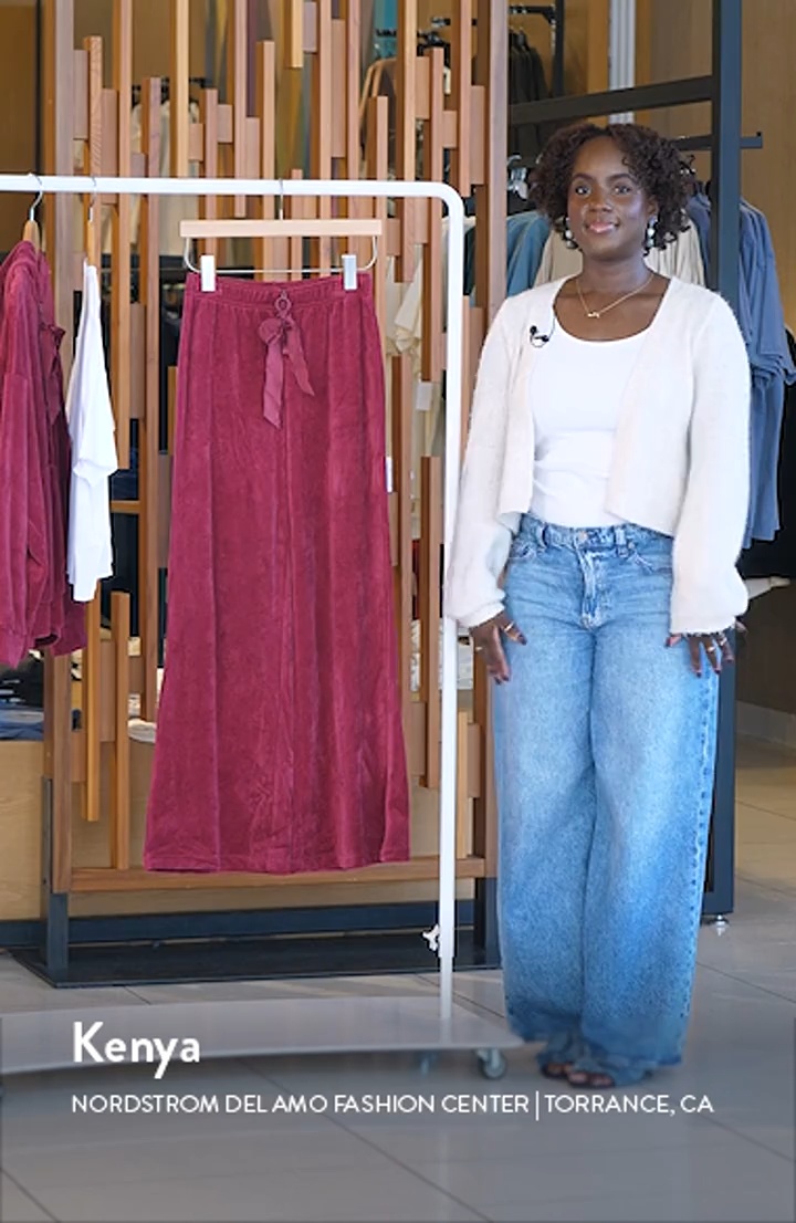 Florence by Mills Velour Wide Leg Pants | Nordstrom