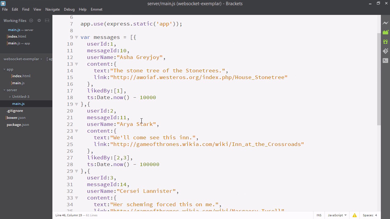 Connect the Web With WebSockets - Adding Moment.js