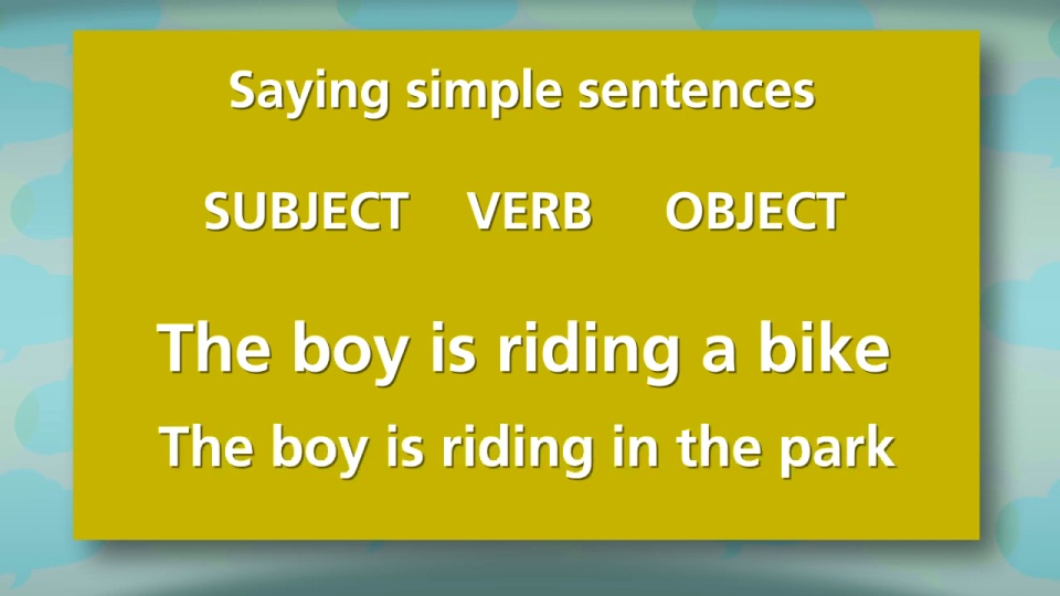 Saying Simple Sentences (Communication Station)