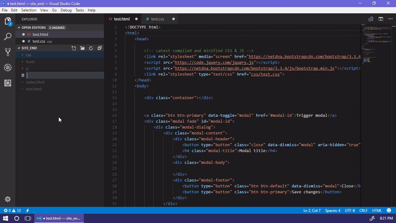 Essential Extensions for Visual Studio Code - HTML Boilerplate