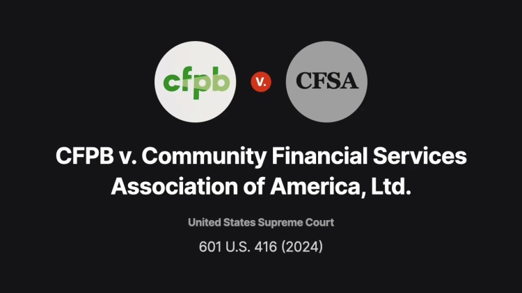 Consumer Financial Protection Bureau v. Community Financial Services Association of America