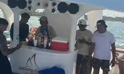 Party boats in Punta Cana Natural pool 