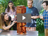 Video for Personalized Giant Wooden Yard Dice
