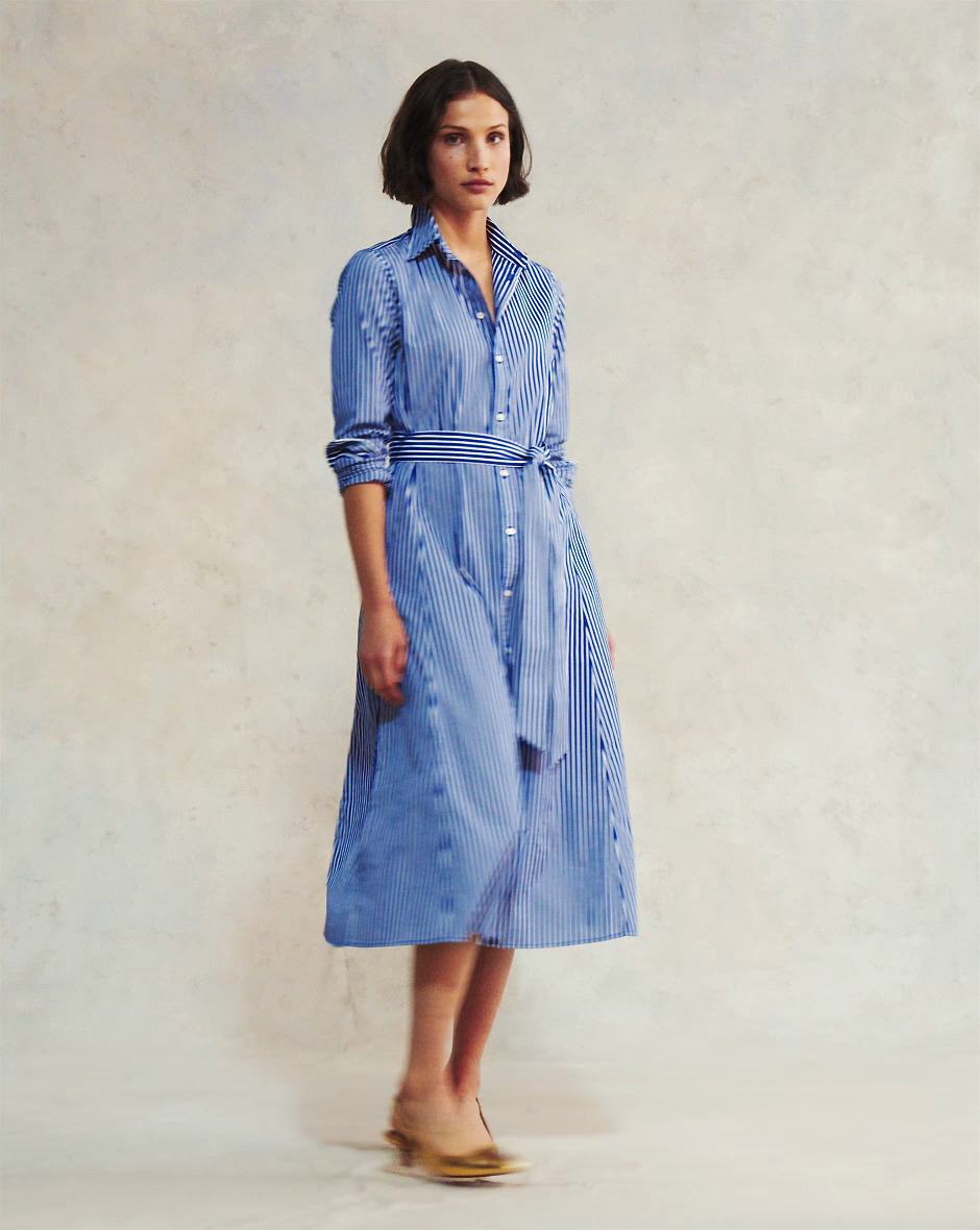 Polo Ralph Lauren Ashton Long Sleeve Tie Waist Shirtdress