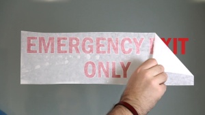 Die-Cut Glass Door Signs